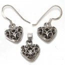 Heart - Silver Jewelry Set